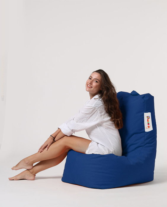 Atelier Del Sofa Diamond - Blue Saco de judas para jardin Azul Tejido poliester impermeable Comodidad y relajacion 60x90cm Max 200kg